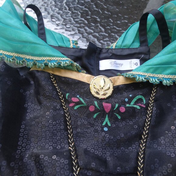 Disney Store Princess Anna Royal Dress Costume Size 9/10 w tiara/crown EUC - Picture 7 of 11